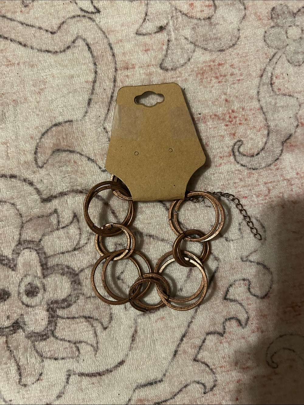 Linked Circle Bracelet in Antique Copper